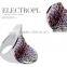 Fashion Multi-Color Austrian Crystal 18k Gold GP Petal Ring