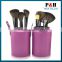 Professional makeup brush set 12pcs original makeup brush,high quality cosmetic brushset with cylinder case, 4 colors av