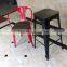 Vintage Industrial Restaurant Furniture Metal Dining Chair with Armrests