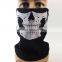 Custom Printed Halloween Black Skull Face Tube Mask Bandana                        
                                                Quality Choice