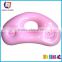 cheapest U-shaped folding inflatable flocked travel camping pillow with CE certificate