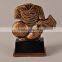 T-shirt football and shoes with sports trophy sculpture