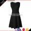 Women's new lady in the a-line skirt waist sleeveless dresses in temperament pure color dress