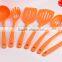 2016 New Desig Orange Nylon Kitchen Utensil Set with Rotating Holder Of Nylon Cooking Tools