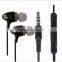 Bullet shape earphone with mic speaker and volume control