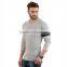 Plain blank popular v-neck mens tri blend long sleeves t-shirt