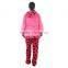 Kevince flannel pyjama set heart print cap knitting woman clothing nightwear homewear MOQ 1000sets