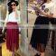 Summer Women's Net Yarn Casual Long Skirt Candy Color Solid Maxi Skirt