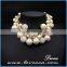 New fashion classy bohemian bib collar exaggerate pearl chain bib necklace