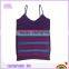 Cheap breathable fashional girl stripe tank top