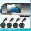 Car Rearview Mirror With Parking Sensor And Camera