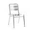 ZT-1076C Aluminum wooden armless chair for restaurant