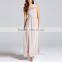 New clothes factory latest dress design mesh top sleeveless long women chiffon maxi dress