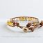 6mm real agate gem stone teen bulk braided bracelet, braided bead bracelet, braided cord bracelet