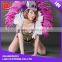 Sexy customizable rhinestone feather headdress bra and cuffs princess carnival costume