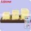 LIDORE new products decorative remote control color flameless led wax candle