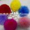 factory price big fox fur ball keychains