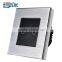 2 gang brushed aluminum touch wall light switch bingoelec