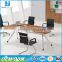 Modern Office Furniture Wooden Staff Room Table For 8 People