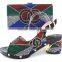 Italian Matching Shoes and Bags Stone Design Shoes Mix Women Hand Bag