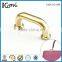 Smooth shiny light 18k gold eco metal bag handle for handbag