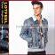 Men's Light Blue Denim Sherpa Jacket fur lining(LOTJ268)