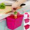 Kitchen cabinet doors hanging plastic trash Creative Desktop multi-function storage box- pink