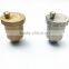 Nickel plated or brass air vent valve
