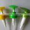 Plastic soap lotion pump with many sizes
