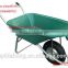 Plastic Concrete Wheel Barrow WB5600 with Green Tray and Pneumatic Wheel
