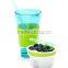 Plastic 2 in 1 Snack & Drink Cup,Travel Cup Snack Drink in One Container