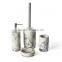High level imitating white marble look plain cement toilet room accessories