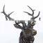 Stunning antique life size bronze deer statue for garden NTBA-DE308A