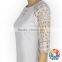 2017 Spring New Designs Women Tshirts White Lace Sleeve Raglan Blouse Women Tops