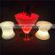 Modern solar charging growing lighting colors change plastic LED stool with CE,ROHS,SGS certificate