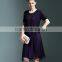 2017 latest woman slimming crinkle false two pieces splicing dress