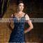 royal blue full length appliqued flowers mother of the bride taffeta suits