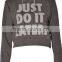 Womens Crop Top Custom Printed Long Sleeve Crop Pullover Hoodie & Sweatshirts Loose Fit Poly-Cotton Fleece Hoodie OEM