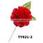 Red flower brooch and handcraft flower brooch pin