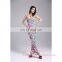 2016 Wrapped Chest Multicolor Flowers Printed Dress
