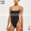 China skinny shoulder straps one piece swimsuit factory bikini woman