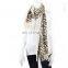 2017 Factory Direct Sale Double Side Tassel Winter Lady Cashmere Scarf Twill Fabric in Print Leopard Zebra Animal Fabric Scarf