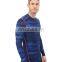 Polyester / elastane stretch workout compression wear sports men long sleeve t shirts