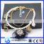 character tower gold chain weave beads bracelet