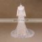 Long sleeves strapless lace bohemian mermaid wedding dress 2017