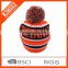 Acrylic Custom Knitted Pom Hat Wholesale jacquard Pom
