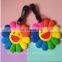 New Colorful Sun Flower Soft Pvc Rubber Luggage Tags Name Bag Card Holder Suitcase Tag