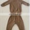 Baby  Ribbed Baby kids Bodysuits Belted long Pants Baby Clothing