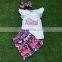 New Design Baby Girl Ruffle Clothes for Wholesale Girls Clothing Set