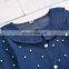 2-7Y Autumn Toddler Kids Baby Girl Shirts Tops Clothes Denim pearl Long Sleeve Tops Shirt girls belt cute Warm Coat